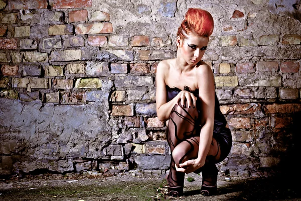 Beautiful redhead Girl — Stock Photo, Image