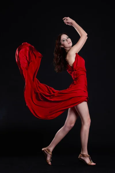Červené šaty — Stock fotografie