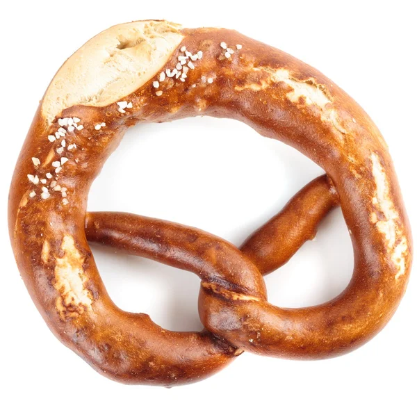 Pão em forma de pretzel com sal — Fotografia de Stock
