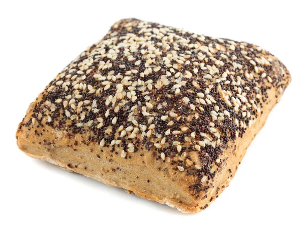 Цілий зерновий хліб з маком і насінням льону — стокове фото