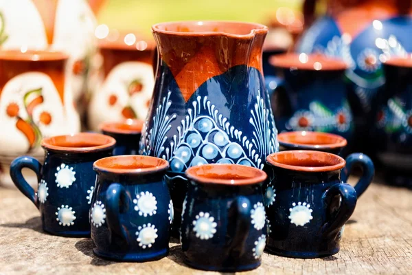 Keramiska keramik på horezu, Rumänien — Stockfoto