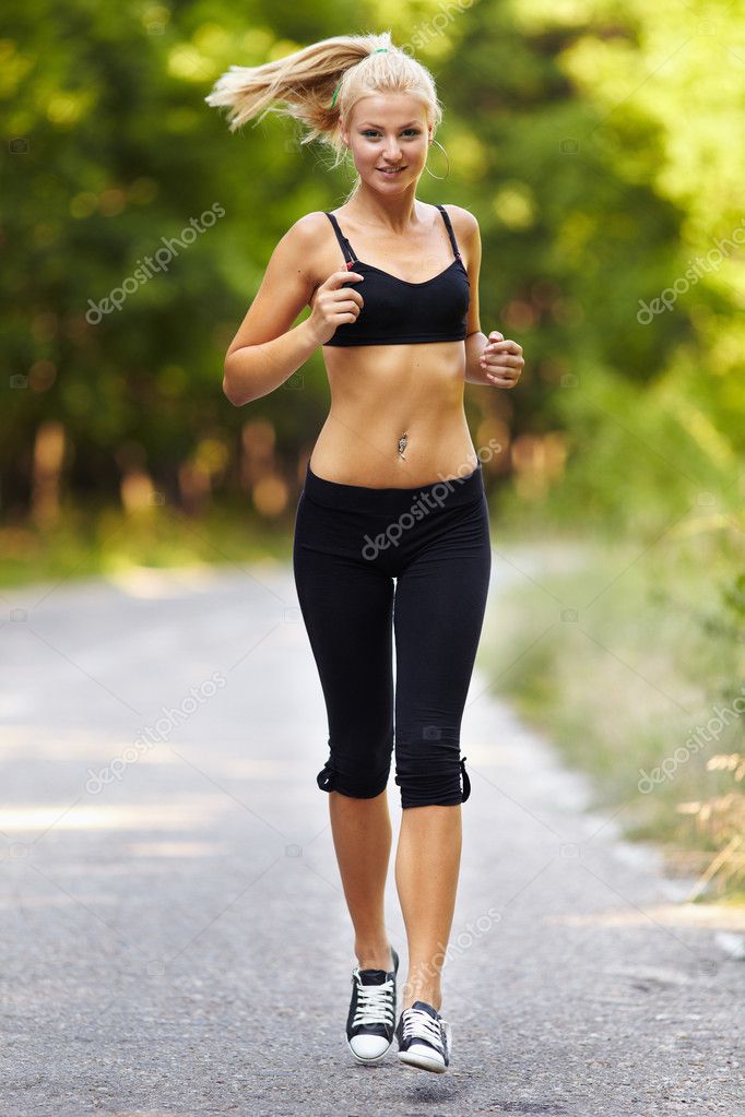 Sport Girl Sport Woman Young Woman Stock Photo 668747197