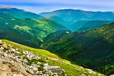 Landscape with Parang mountains in Romania clipart