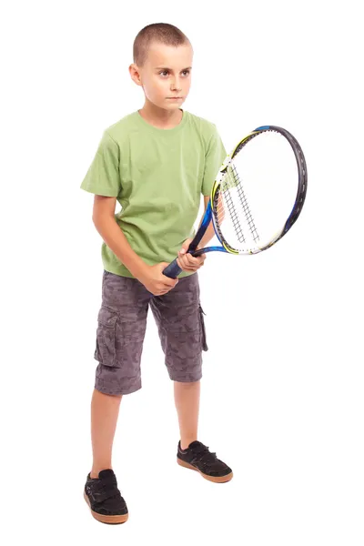 Дети играют в теннис — стоковое фото