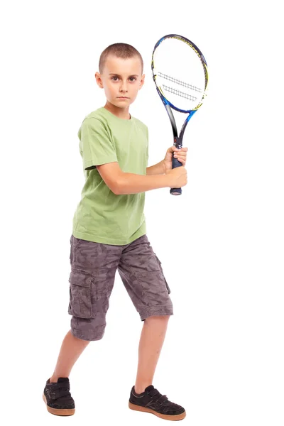 Barn spela tennis — Stockfoto