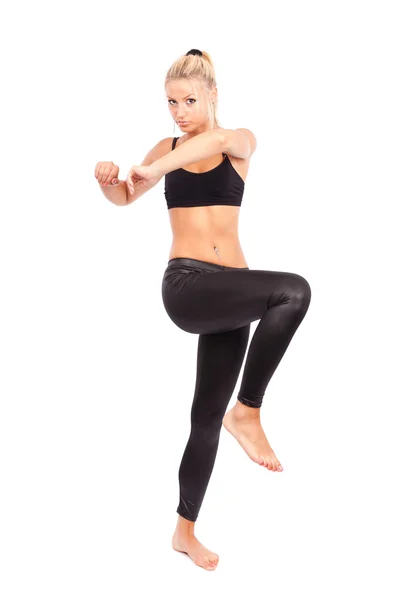 Young woman doing aerobics — Stock Photo, Image