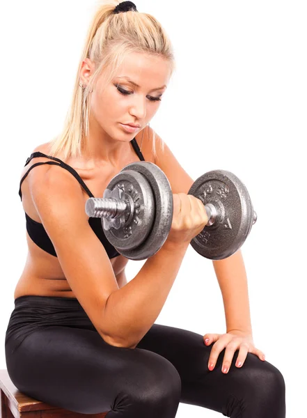 Young woman doing workout Stock Photo