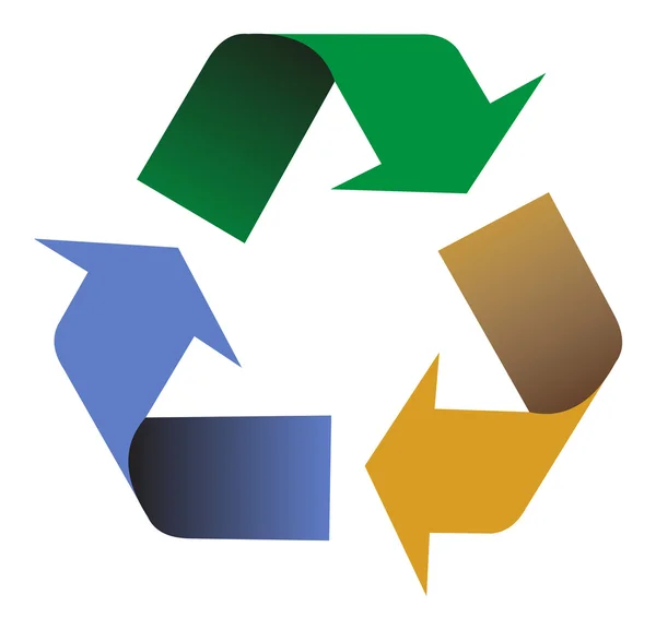 Recycling Farben Pfeile — Stockvektor