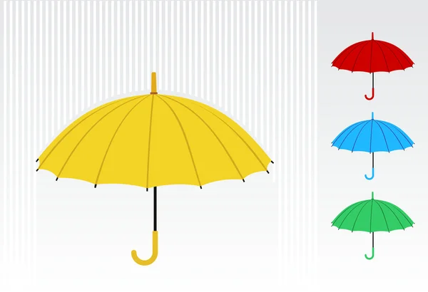 Color umbrellas — Stock Vector