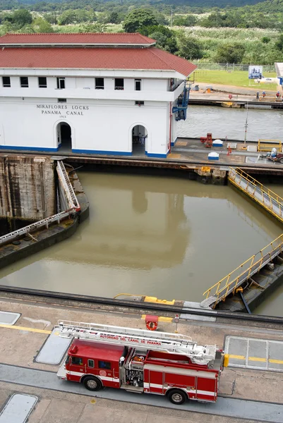 Kanal Terusan Panama terkunci — Stok Foto