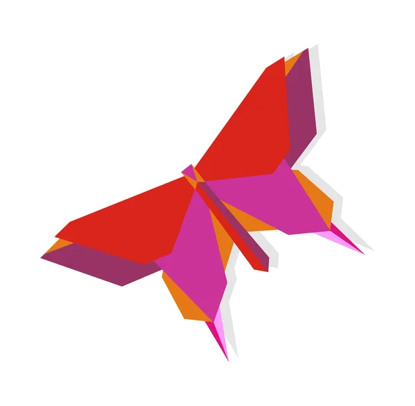 Borboleta Origami Primavera — Vetor de Stock