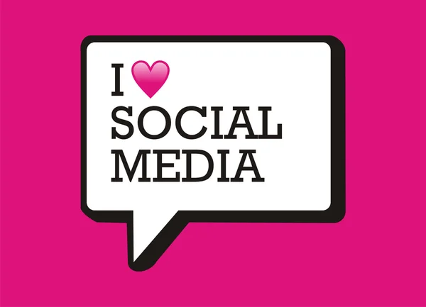 Sosyal medya kabarcık seviyorum — Stok Vektör