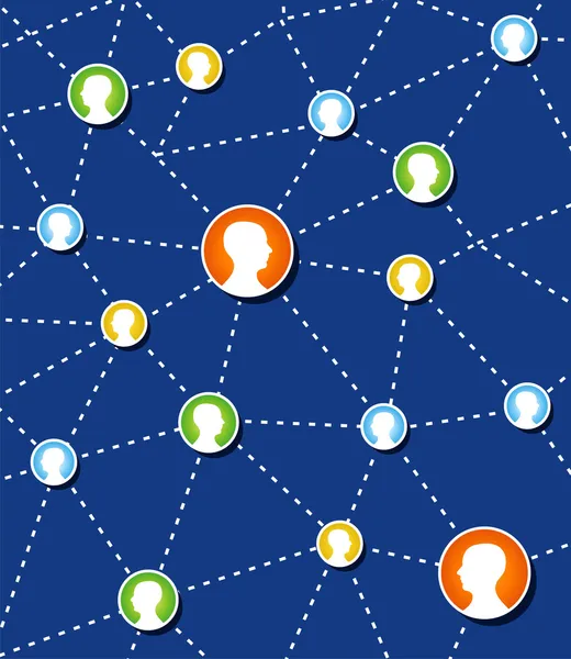 Diagrama de conexão de rede social . — Vetor de Stock