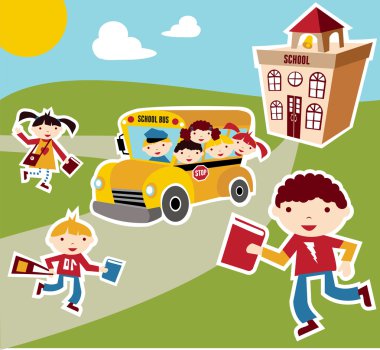 Back to School concept background clipart