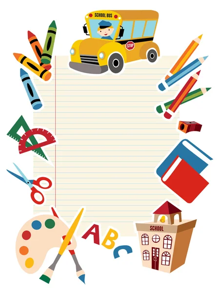 Back to school tools and supplies. — Stock Vector