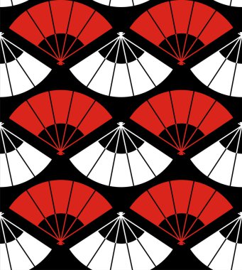 Japan fan abstract background clipart