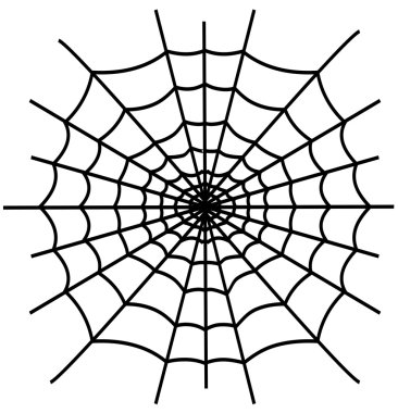 Black spiderweb isolated clipart