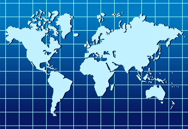 Mapa świata pokryte streszczenie tło — Wektor stockowy