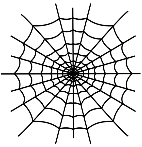 Teia de aranha preta isolada — Vetor de Stock
