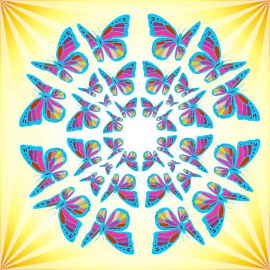 Butterflies Mandala clipart