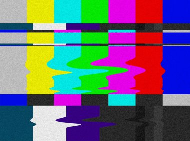 TV bars signal error. clipart