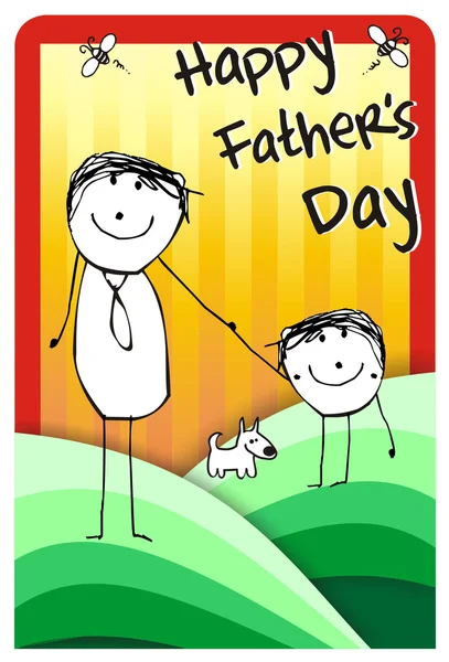Ευτυχισμένος Πατέρες ημέρα gretting — Φωτογραφία Αρχείου