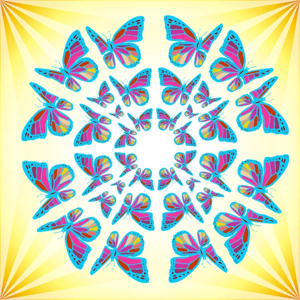 Butterflies Mandala — Stock Photo, Image