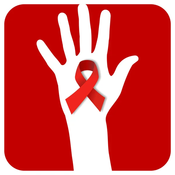 Pare a mão AIDS — Fotografia de Stock