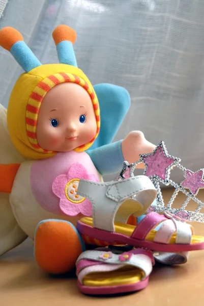 소녀 장난감 및 의류 — 스톡 사진