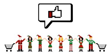 Social Media we like Xmas sale clipart