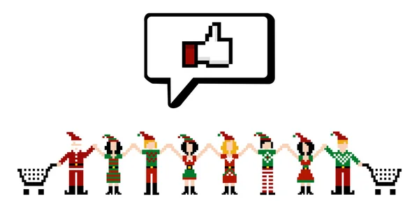 Mídia social que gostamos Venda de Natal — Fotografia de Stock