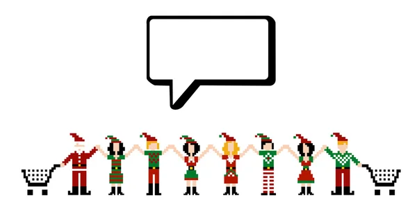 Ecommerce Médias sociaux Vente de Noël — Image vectorielle