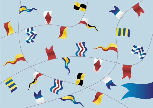 Ensemble de drapeaux nautiques . — Image vectorielle