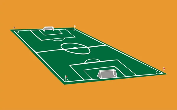 Ilustração campo de futebol — Vetor de Stock