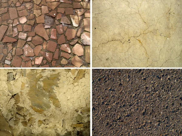 Set of stone textures — Stock Photo, Image