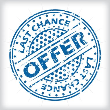 Last chance offer seal design clipart