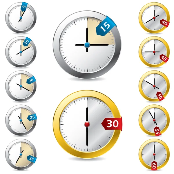 Verzameling van vector timer ontwerp — Stockvector