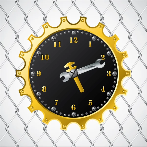 Horloge design industriel — Image vectorielle