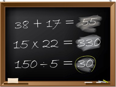 Blackboard ile matematik excercises