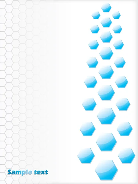 Fond hexagonal bleu — Image vectorielle