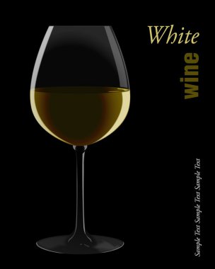 Glass of white wine. clipart