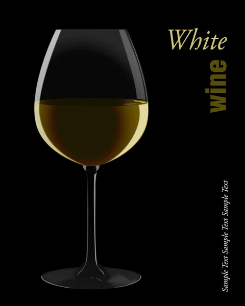 Kieliszek białego wina. — Wektor stockowy