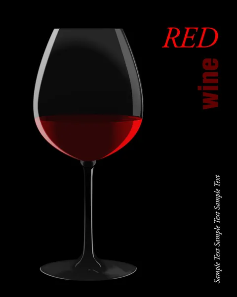 Glass of red wine — Stock Vector