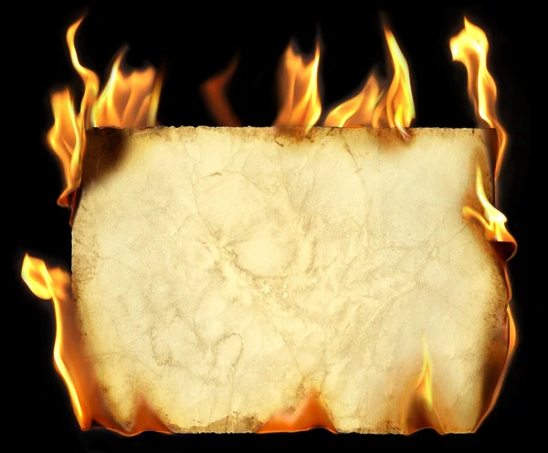 Altes Papier verbrennen. — Stockfoto