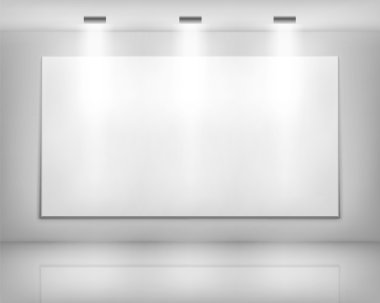White frame in art gallery