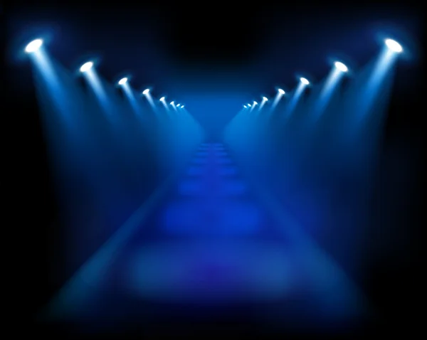 Escaliers bleus. Illustration vectorielle . — Image vectorielle