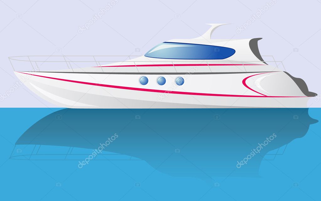 White speed yacht