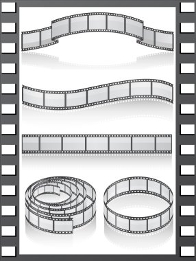 Set filmstripe icons clipart