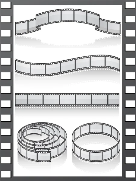Instellen filmstripe pictogrammen — Stockvector