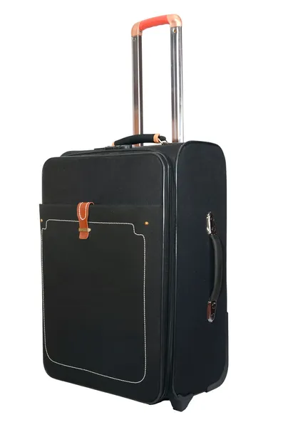 Черный чемодан для поездок и отдыха — стоковое фото